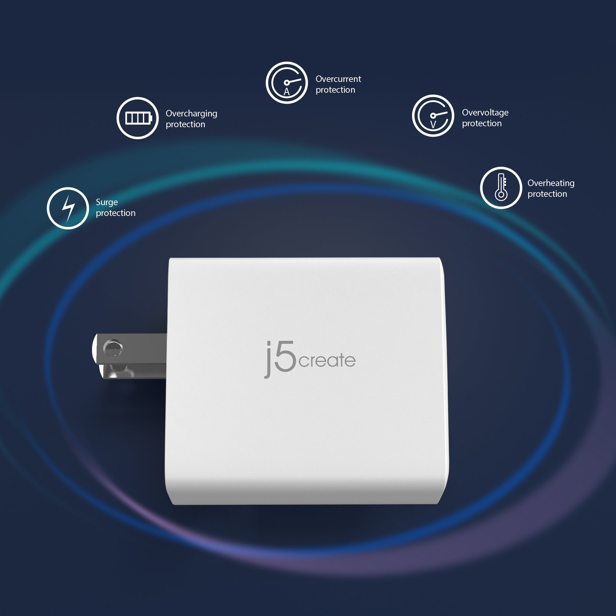 67W GaN USB-C® 2-Port Charger – j5create