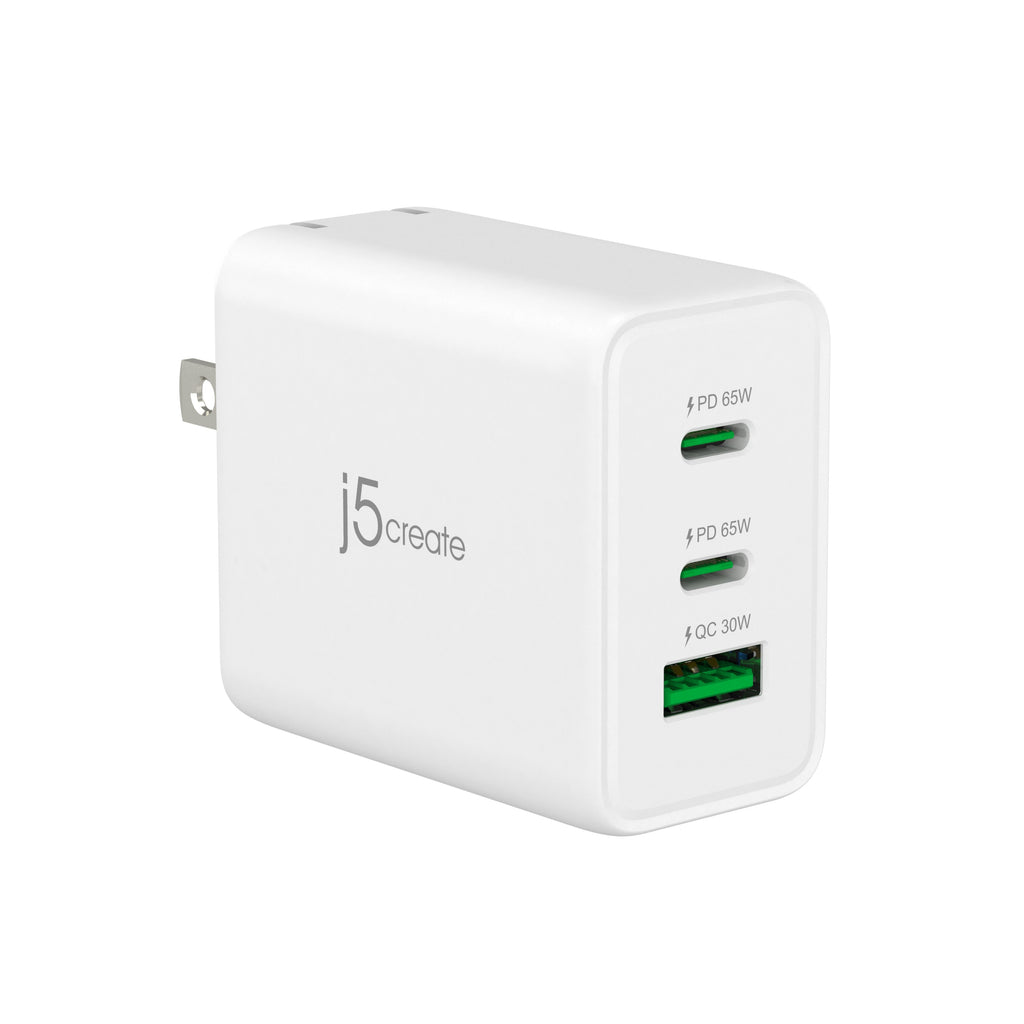65W GaN USB-C® 3-Port Charger