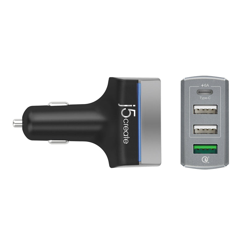 4-Port USB™ QC 3.0 & Type-C™ Car Charger